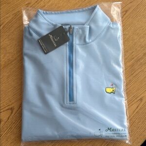 Peter Millar Blue Quarter-Zip Pullover